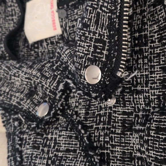 Rebecca Taylor Black and White Tweed Blazer - Picture 6 of 9